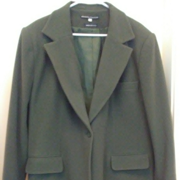 natalie kashman Jackets & Blazers - SOLD Womens khaki Green Coat/Blazer Size 18